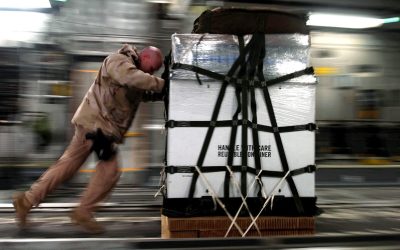 Professionelle Packgutsicherung auf einer Holzpalette